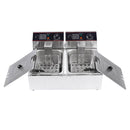 20 liter Commercial Electric Deep Fryer Twin basket -. 15 amp