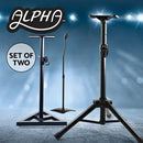 2pcs Speaker Stands Stand Tripod Home Studio Adjustable Height Surround