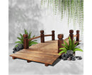 Garden Decor Ornaments Outdoor Wooden Bridge