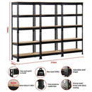 3 x 0.7M Steel Warehouse Racking Rack Storage Garage Shelves Shelving Shelf