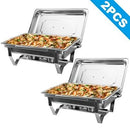 2x9L Chafing Dish Bain Marie Food Warmer Buffet Pan Heater Stackable