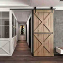 1.83M Sliding Barn Door *Hardware Kit* Single Door Roller Slide Track Set Interior