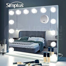 LED Makeup Mirror Light Stand Wall Mounted Vanity Mirrors Decor 14 Bulbs