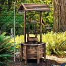 Gardeon Outdoor Garden Ornaments Wishing Well Planter Bucket Wooden Decor Rustic