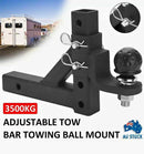 Adjustable Height Tow Hitch Ball Towbar Drop Mount Tongue Trailer 4WD Car