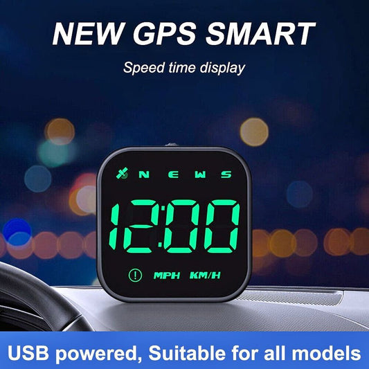 Head up Gauge GPS Speedometer HUD Digital Display Car Speed Warning Universal