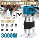 1/4'' 3000W Woodworking Electric Router Hand Trimmer Wood Laminate Palm Jointer