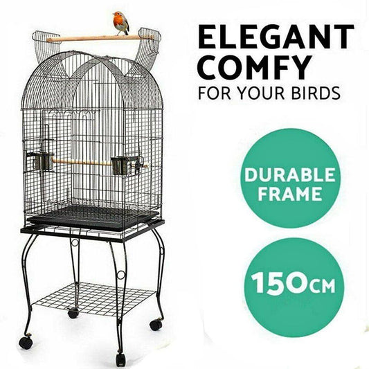 Bird Cage Pet Cages Aviary 150CM Large Travel Stand Budgie Parrot Toys