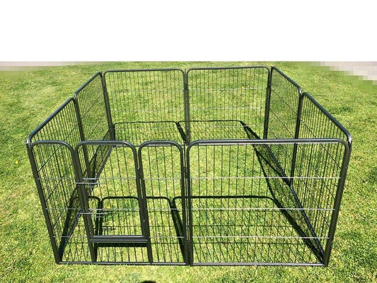 8 Panel Pet Dog Playpen Puppy Exercise Fence Enclosure Cage Cat Play Pen 80 x 60