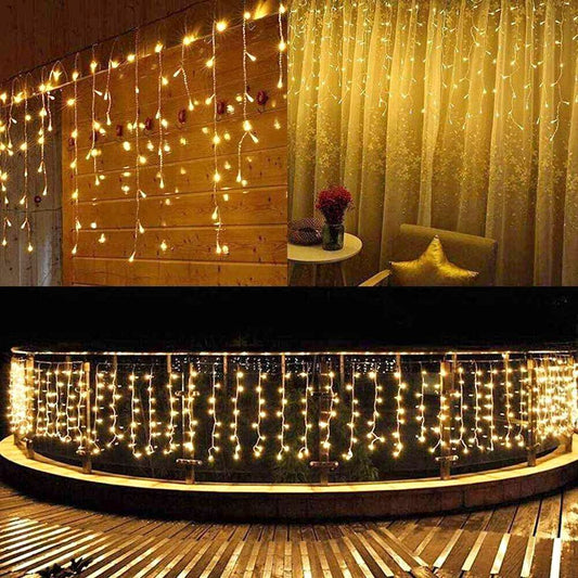 1x Waterproof LED Curtain Fairy Lights Wedding Indoor Outdoor Garden Party Decor