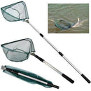 Fishing Triangular Mesh Landing Net Telescopic Pole Folding Handle