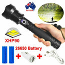 XHP90 Most Powerful 250000LM Tactical 5 Mode Zoom Flashlight LED Hunting Torch