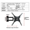 Full Motion TV Wall Mount Bracket Swivel Tilt 32 37 42 40 50 52 55 Inch LED LCD