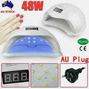 LED UV Nail Lamp 48W Lights Gel Polish Dryer Salon Curing Manicure Machine