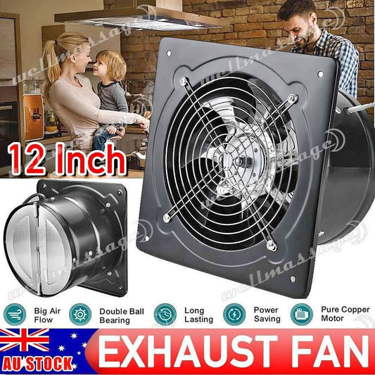 12''/300mm 150W Ventilation Extractor Exhaust Fan Blower Air Blower Silent New