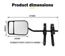 2x Towing Mirrors Pair Clip on Multi Fit Clamp On Towing Caravan 4X4 Trailer