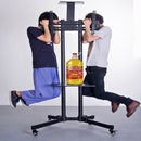 32 To 65" Black Led Plasma Lcd TV Stand Mount Bracket Mobile Trolley With Wheels