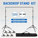 Photograph Backdrop Stand Kit Screen 2.5X3M Heav-Duty Background Support Studio