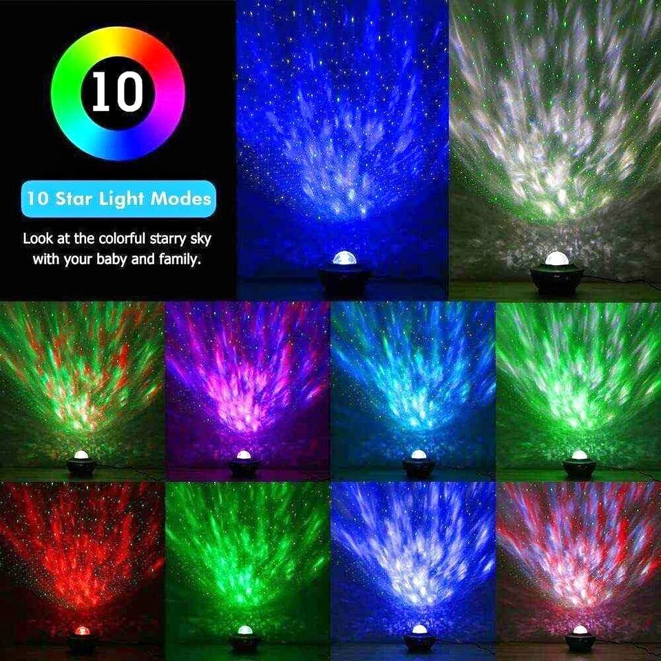 LED Galaxy Starry Night Light Projector Ocean Star Sky Party Kids Baby Room Lamp