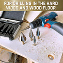 5PCS HSS Step Steel Cone Drill Titanium Bits Kit Set Hole Cutter + Aluminum Case