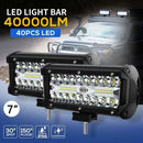 2x 7inch LED Work Light Bar Spot Flood Combo Work Driving Lights OffRoad 4WD 7"