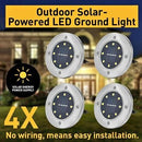 Solar Powered LED Buried Inground Recessed Light Garden Outdoor Deck Path