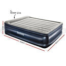 Bestway Air Bed Beds Mattress Queen Size Sleep Built-in Pump Camping Inflatable