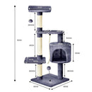 112cm Cat Tree Trees Scratching Post Scratcher Tower Condo House Grey Toy