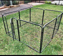 Brand-new Heavy duty pet playpen metal Fence outdoor gate 8 panel