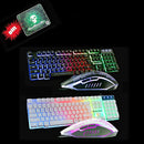 T6 Gaming Keyboard and Mouse Set for PC Laptop Rainbow Backlight USB Ergonomic