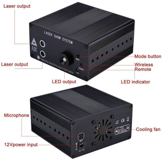 48 Pattern Laser Projector Stage Lights Mini LED RGB Lighting Party DJ Disco KTV