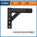 Adjustable Drop Towbar Tow Bar Ball Mount Tongue Hitch Trailer Car RV