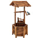 Gardeon Outdoor Garden Ornaments Wishing Well Planter Bucket Wooden Decor Rustic