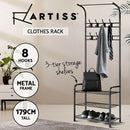 Artiss Clothes Rack Coat Stand Garment Portable Hanger Organiser Metal Closet
