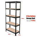 90x40x180cm Black Metal Warehouse Racking Storage Garage Shelving Shelf Shelves