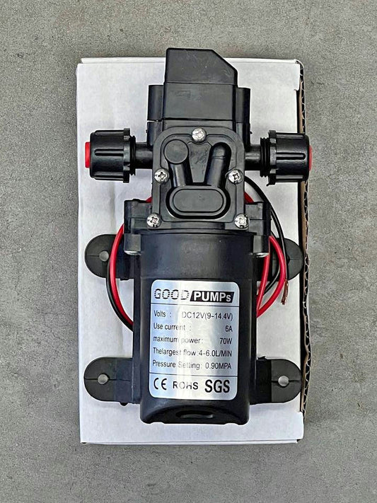 New 12V Water Pump 6Lpm 70W Self-Priming Caravan Camping Boat 130PSI