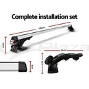 Universal Car Roof Racks Pod Aluminium Cross Bars Adjustable 145cm Brackets