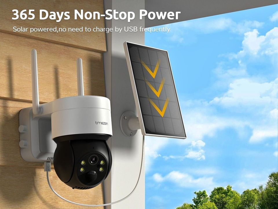 Solar Security Camera Battery Powered Outdoor Wireless Wifi CCTV PTZ Camera IP