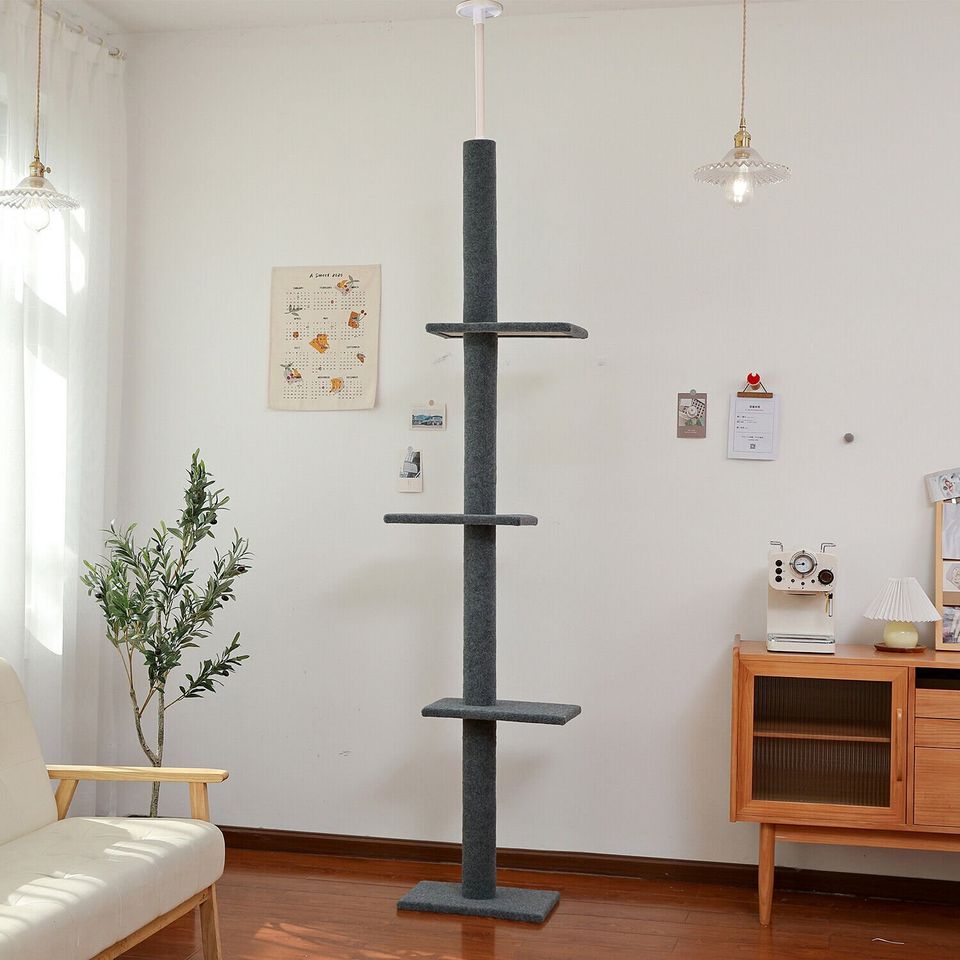 Cat Tree Scratching Post Scratcher Cats Tower Condo House Furniture Ceiling High