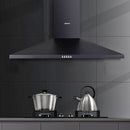 Range Hood Rangehood 900mm 90cm Kitchen Canopy LED Light Black