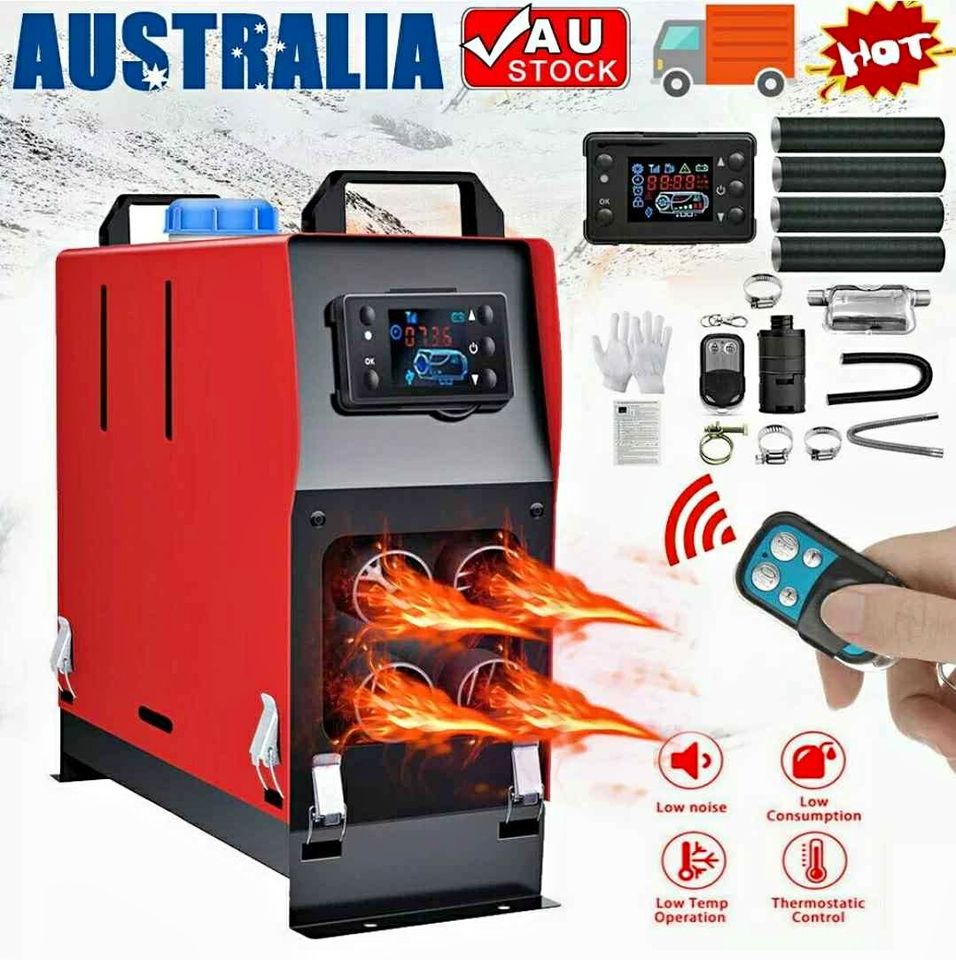 All IN One Diesel Air Heater 5KW 12V Thermostat For Caravan Motorhome Trailer
