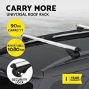 Universal Car Roof Racks Pod Cross Bars Aluminium Adjustable 108cm Sliver