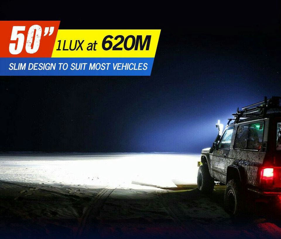 LightFox 50inch Cree Curved LED Light Bar Spot Flood Driving Offroad 4x4 52"
