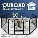 8 Panel 30" Cage Heavy Duty Portable Dog Playpen Pet Puppy Exercise Enclosure
