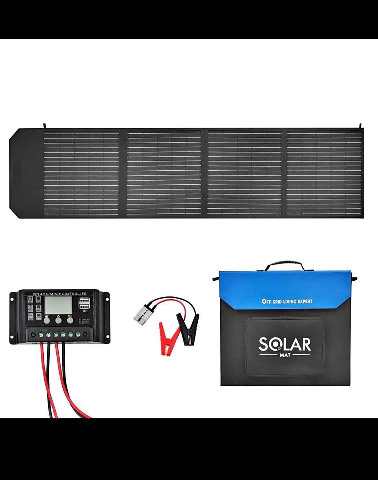 12V 350W Folding Solar Panel Blanket Flexible Solar Mat Mono Power USB