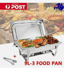 9L / 3 x 3L Trays Chafing Dish Stainless Steel Buffet Food Warmer