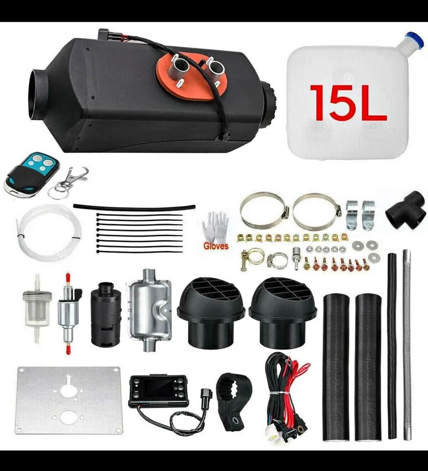 12V 8KW Air Heater Parking Heater LCD+ Remote Control Thermostatic Control 15L