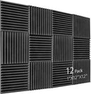 Sounds Proof Foam Panels 12 Pack Acoustic Panels Sound Absorbing 1" X 12" X 12"