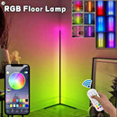 RGB LED Floor Corner Lamp Light Stand Bluetooth Remote Streaming Gaming Decor