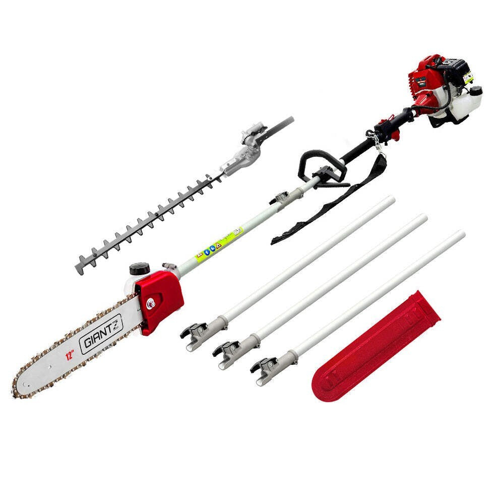 Pole Chainsaw 2 Stroke Petrol Tree Pruner Long Reach Saw 12 Inch Bar 2 In